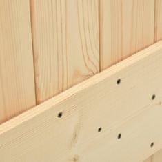 Vidaxl Posuvné dveře s kováním 70 x 210 cm masivní borové dřevo