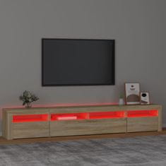 shumee TV skříňka s LED osvětlením dub sonoma