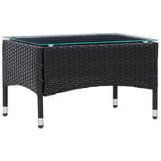 Greatstore Konferenční stolek černý 60 x 40 x 36 cm polyratan