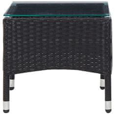 Greatstore Konferenční stolek černý 60 x 40 x 36 cm polyratan