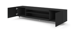 Homlando TV stolek KATE 189 cm černý lesk s LED osvětlením