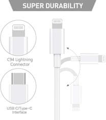 Kaku Datový kabel USB typu C na iPhone Lightning 1m KAKU (KSC-302) bílý
