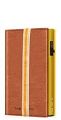 Tru Virtu Kožená peněženka Tru Virtu CLICK & SLIDE Strap Edge - Caramba brown Sahara/Gold