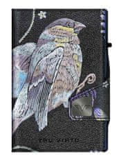 Tru Virtu Kožená peněženka TRU VIRTU CLICK & SLIDE 3D limitovaná edice - Bird & Clover