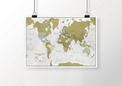 Stírací mapa světa 84x60 cm Maps International