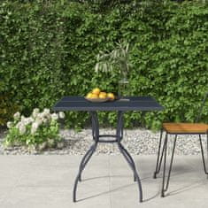 shumee vidaXL zahradní stůl antracit 80x80x72,5 cm ocelová síťovina