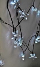 Solight vánoční řetěz s hvězdným designem: 3m délka, 3m přívod, bílá barva, IP20
