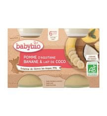 Babybio Jablko banán s kokosovým mlékem 2x 130 g