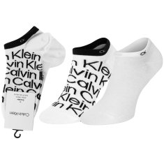Calvin Klein 701218714 pánské bavlněné sneaker ponožky 2 páry v balení, bílá, 39-42