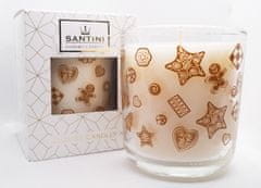Santini Cosmetics Luxusní vánoční svíčka Santini - Cukroví, 200g