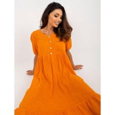 Och Bella Dámské šaty z bavlny Eseld OCH BELLA oranžové TW-SK-BI-25504.19P_398178 S
