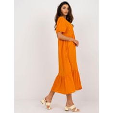 Och Bella Dámské šaty z bavlny Eseld OCH BELLA oranžové TW-SK-BI-25504.19P_398178 S