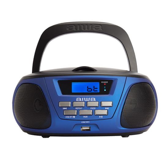 AIWA Boombox Rádio CD/MP3, USB, BT - BBTU-300BL