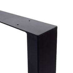 MCW Sada 2 stolových nohou H33, pro jídelní stůl, rám stolu, průmyslový 74x80cm ~ černá