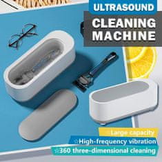 Netscroll Ultrazvuková čistička, ultrazvukové čištění šperků, ortodontických zařízení, brýlí, hodinek, mincí a zubních protéz, vynikající hloubkové čištění, malá a přenosná, UltrasoundMachine