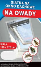 BROS Síť proti hmyzu pro střešní okno 120x170 bílá