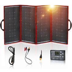 Aroso Solární panel rozkládací přenosný s PWM regulátorem 320W 12V/24V 194x95cm - do auta / na kempování
