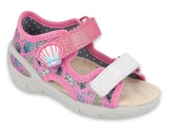 Befado dívčí sandálky SUNNY 065P134 růžové, motiv moře velikost 20