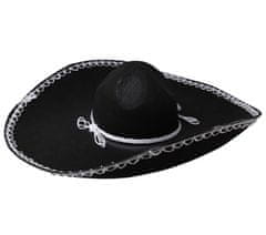Guirca Mexický klobouk Sombrero černý 55cm
