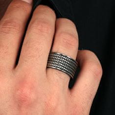 Výrazný ocelový prsten Row SACX14 (Obvod 63 mm)