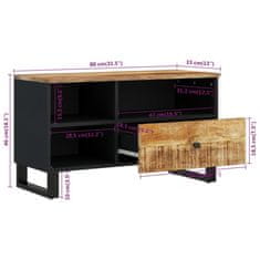 shumee TV stolek 80 x 33 x 46 cm masivní mangovník a kompozitní dřevo