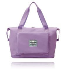 Alum online Cestovní skládací taška s velkým úložným prostorem - světle fialová