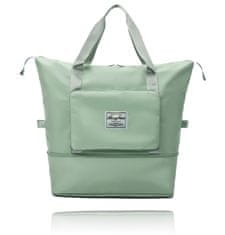 Alum online Cestovní skládací taška s velkým úložným prostorem - světle zelená