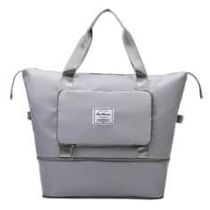 Alum online Cestovní skládací taška s velkým úložným prostorem - šedá