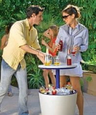 KETER Zahradní rozkládací stolek Cool Bar krémovo - hnědý 610341