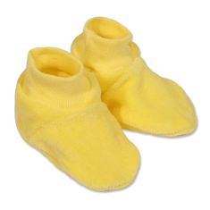 NEW BABY Dětské bačkůrky žluté, vel. 62 (3-6m)