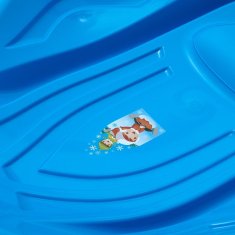 Baby Mix Dětský sáňkovací kluzák Mušle PREMIUM KOMFORT 80 cm modrý