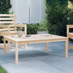 shumee Zahradní stůl 121 x 82,5 x 45 cm masivní borové dřevo