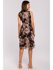 Style Stylove Dámské květované šaty Isondrie S225 černo-hnědá S