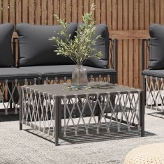 shumee Zahradní stolek antracitový 70 x 70 x 34 cm tkaná textilie