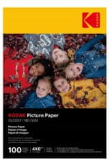 Kodak Fotopapír, Fotografický papír, Vysoký lesk, 130g, A6, 10x15, 100ks Kodak