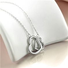SPERKY4U Stříbrný náhrdelník s propojená srdce