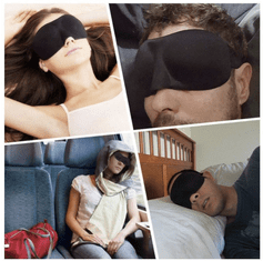 BrainMax Anatomicky tvarovaná maska na spaní (černá)