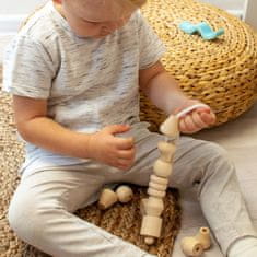 Ulanik Montessori dřevěná hračka "Wooden lacing unfinished“
