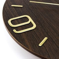 Prim Dřevěné designové hodiny Timber Noble II, tmavě hnědá