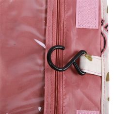 INNA Kosmetický cestovní kufřík na kosmetiku s háčkem, skládací vícebarevné růžová