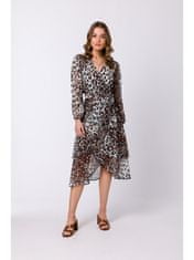 Style Stylove Dámské midi šaty Numeak S341 leopard XL