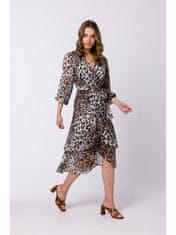 Style Stylove Dámské midi šaty Numeak S341 leopard XL