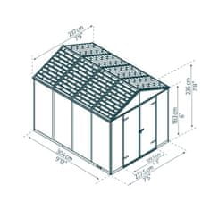 Palram 8 x 10 antracit heavy duty prostorný zahradní domek
