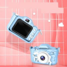 Leventi Dětský digitální fotoaparát s motivem jednorožec-modrý
