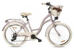 Goetze Mood dámské jízdní kolo, kola 24”, výška 120-155cm, 6-rychlostní, lilamatné