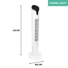 VONROC Luxusní věžový ventilátor - 110 cm - 3 nastavení rychlosti - bílý | Včetně dálkového ovládání 