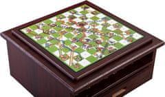 Sferazabawek Sada dřevěných her 15v1: Čínský šachy, Dáma, Dáma (Internacionál), Mlyn, Pexeso,