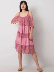 Kraftika O bella špinavé růžové šaty s otevřenými rameny, velikost l