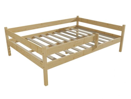 eoshop Dětská postel DP 027 XL se zábranou (Barva dřeva: bezbarvý lak, Rozměr: 160 x 200 cm)