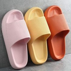 VIVVA® Módní Pěnové Pantofle na robustní platformě, Dámské Pantofle / Pánské Pantofle, Zdravotní pantofle | FLIPSY (Oranžová, 36/37) 